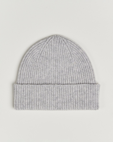 Robert Mackie Clyde Lambswool Beanie Pearl Grey – Grau