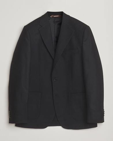 Morris Flannel Wool Blazer Black – Schwarz