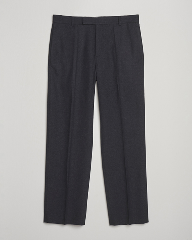 Palmes Wool Pleated Trousers Black – Schwarz