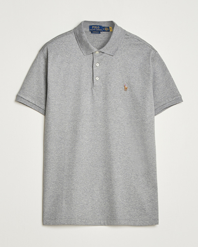 Polo Ralph Lauren Custom Slim Fit Cotton Polo Steel Heather – Grau