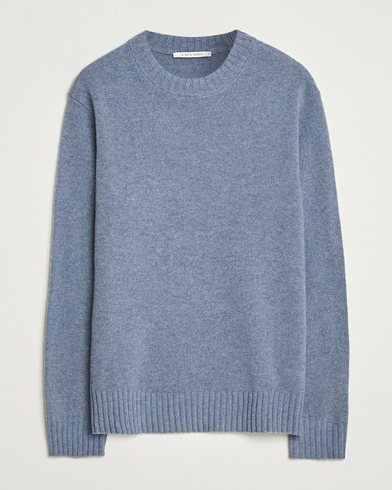 A Day's March Marlow Lambswool Sweater Frost – Blau