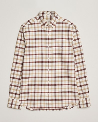 GANT Regular Fit Oxford Checked Shirt Mahogany Brown – Braun