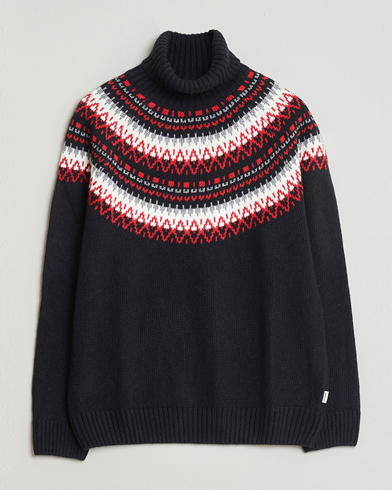 Gant Fairisle Knitted Turtleneck Black – Schwarz