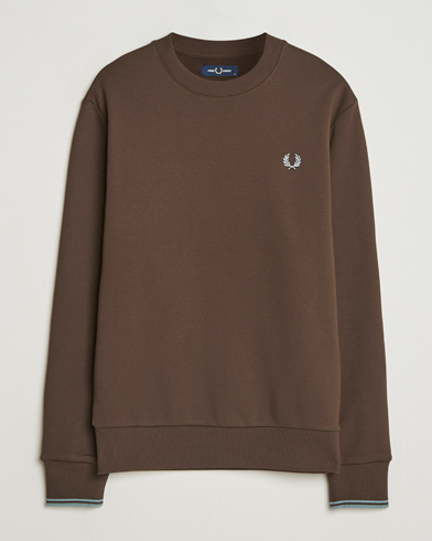 Fred Perry Crew Neck Sweatshirt Burnt Tobacco – Braun