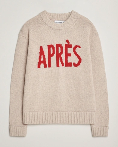 J.Lindeberg Fabian Graphic Knitted Sweater Moonbeam – Beige