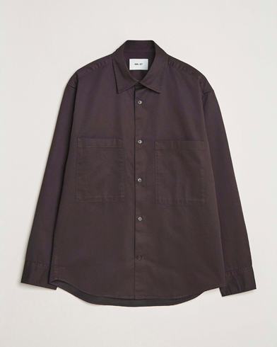 NN07 Freddy Tencel Workwear Shirt Dusky Port – Braun
