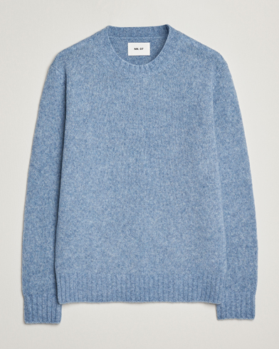 NN07 Lee Wool Knitted Sweater Denim Blue – Blau