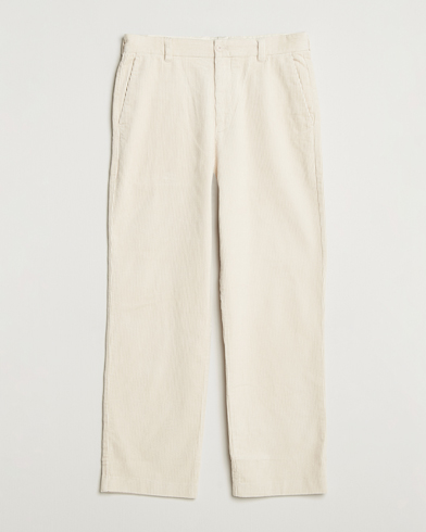 NN07 Paw Relaxed Fit Corduroy Trousers Ivory – Weiß