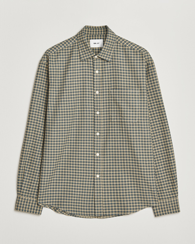NN07 Deon Flannel Checked Shirt Coral – Mehrfarbig