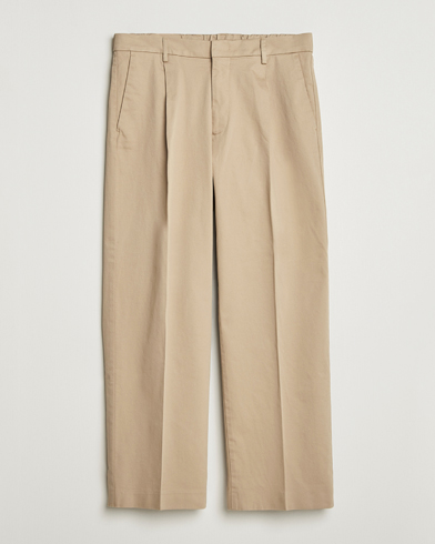 NN07 Kay Relaxed Fit Pleated Trousers Desert Khaki – Beige