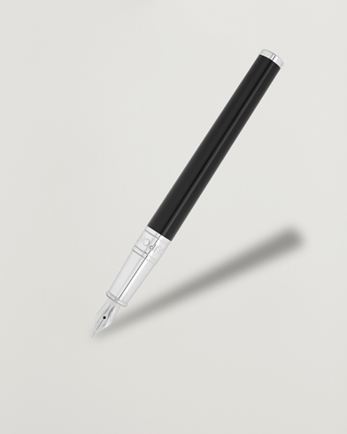S.T. Dupont D-Initial Fountain Pen Duo Black/Chrome – Schwarz