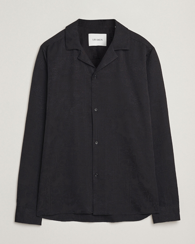 LES DEUX Jasper Jaquard Shirt Black – Schwarz