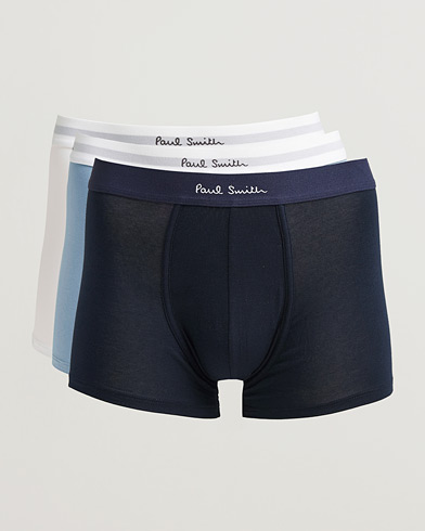 Paul Smith 3-Pack Trunk White/Navy/Light Blue – Blau