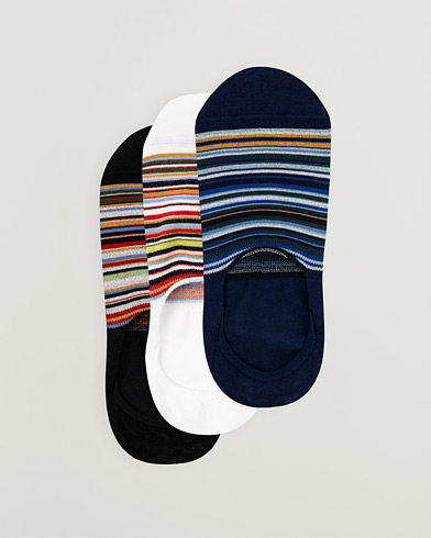Paul Smith 3-Pack Signature Striped Invisible Socks Multi – Mehrfarbig
