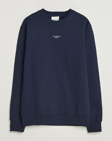 Drôle de Monsieur Classic Slogan Sweatshirt Navy – Blau