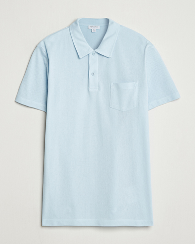 Sunspel Riviera Polo Shirt Frost Blue – Blau