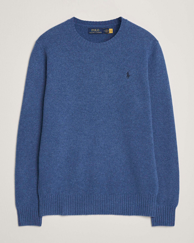 Polo Ralph Lauren Wool/Cashmere Crew Neck Seasalt Blue Heather – Blau