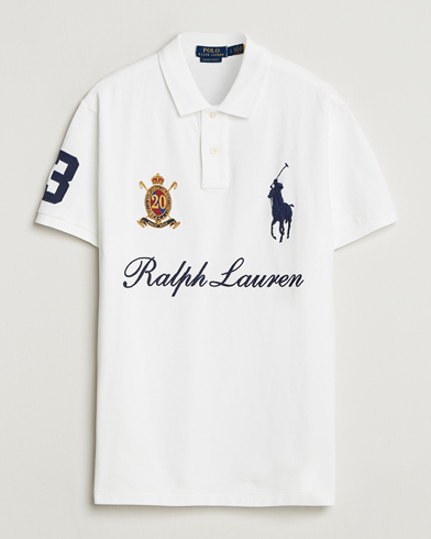 Polo Ralph Lauren Custom Slim Fit Big Pony Polo White – Weiß