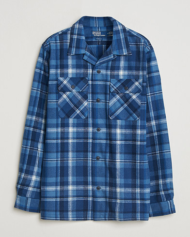 Polo Ralph Lauren Plainweave Wool Pocket Shirt Blue Heather Multi – Blau