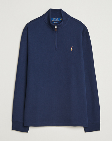 Polo Ralph Lauren Double Knitted Half Zip Cruise Navy – Blau