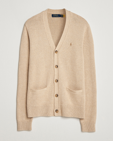 Polo Ralph Lauren Cotton Cardigan Dune Melange – Beige