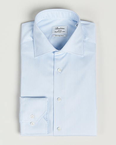 Stenströms Slimline X-Long Sleeve Shirt White/Blue – Blau