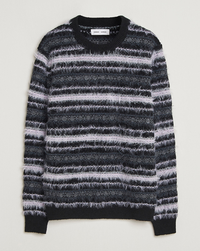 Samsøe Samsøe Finnley Striped Knitted Sweater Black Multi – Mehrfarbig