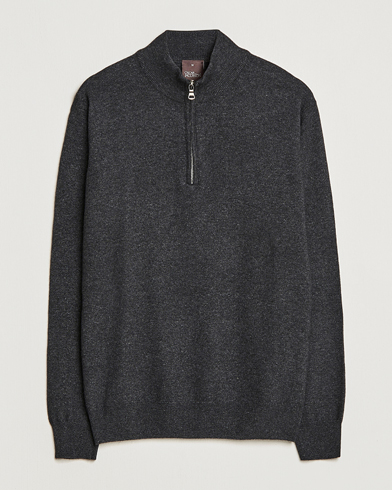 Oscar Jacobson Patton Wool Half-Zip Grey – Grau