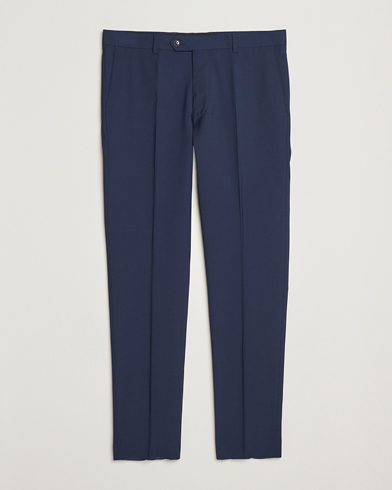 Oscar Jacobson Denz Wool Blend Trousers Blue – Blau