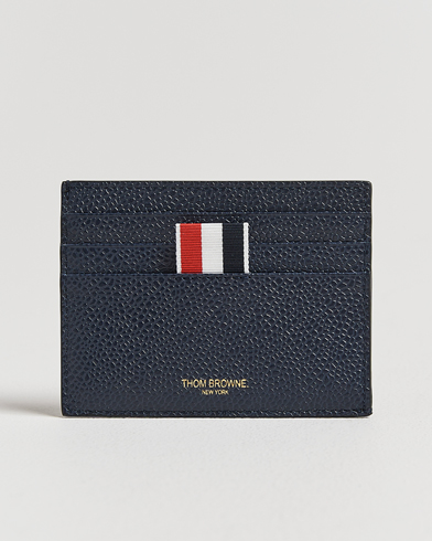 Thom Browne Pebble Grain Leather Cardholder Navy – Blau
