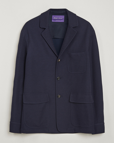 Ralph Lauren Purple Label Wool/Cotton Jacket Chairman Navy – Blau