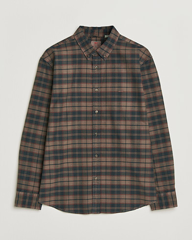 Levi's Cotton Checked Shirt Chocolate – Braun