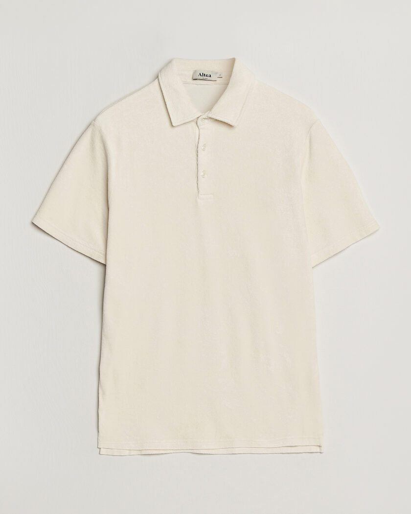 Altea Terry Cotton Polo Off White – Weiß