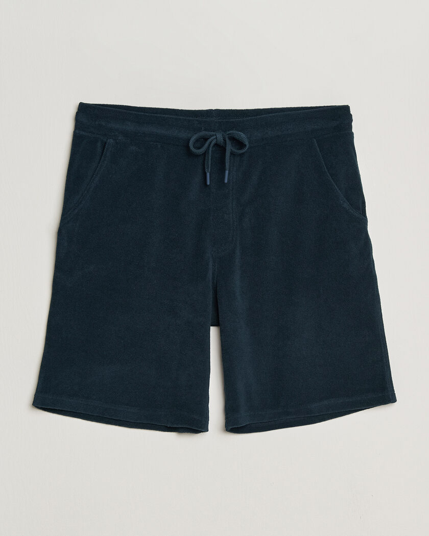 Altea Terry Drawstring Shorts Navy – Blau