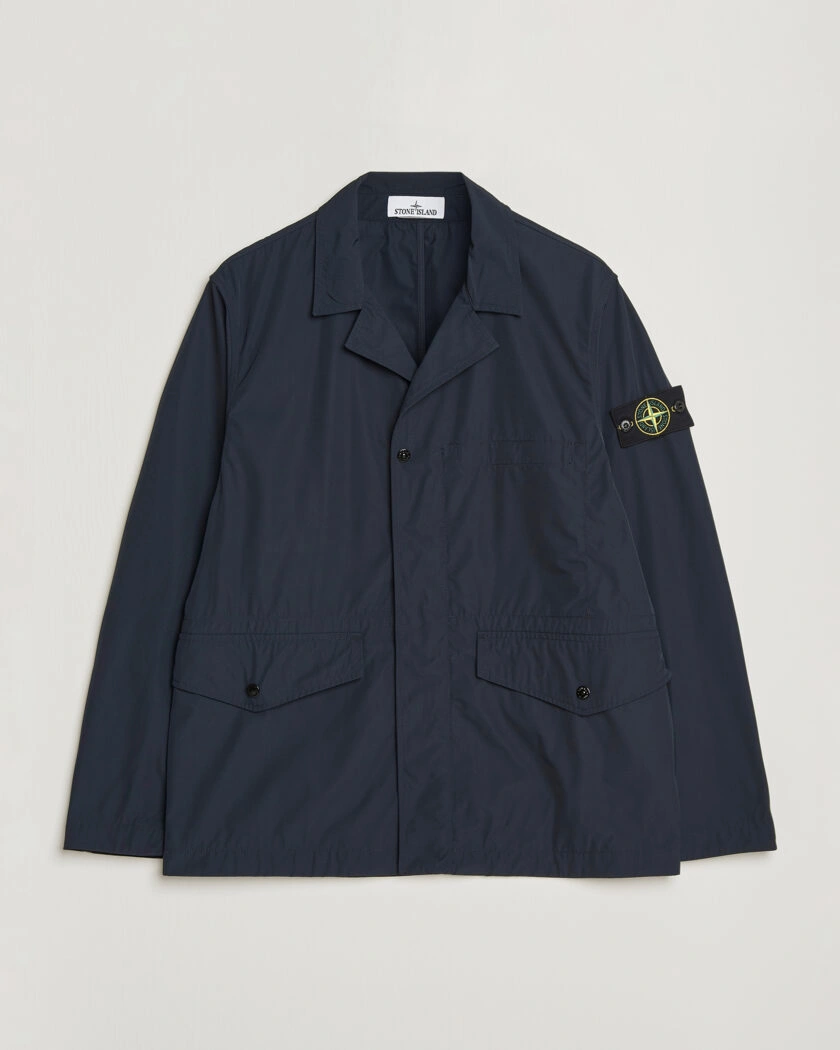 Stone Island Micro Twill Blazer Jacket Navy – Blau