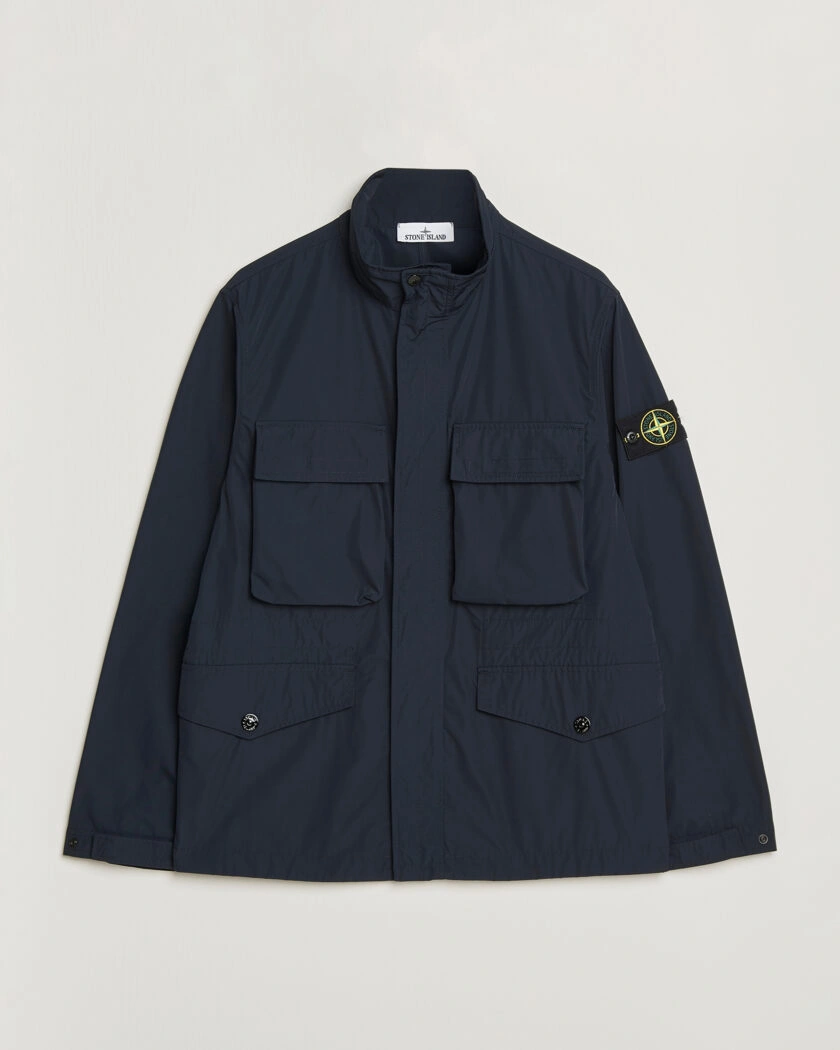 Stone Island Micro Twill Field Jacket Navy – Blau