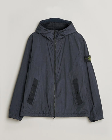 Stone Island Crinkle Reps Padded Hood Jacket Navy – Blau