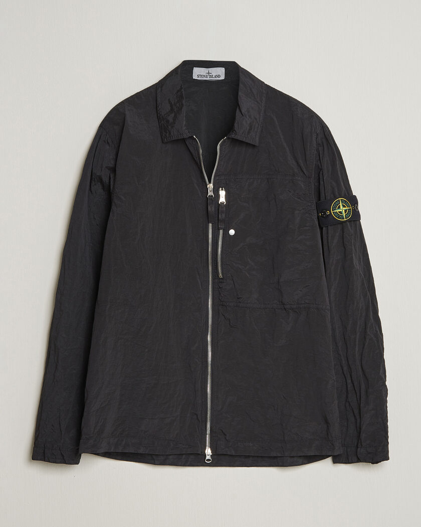 Stone Island Nylon Metal Zip Overshirt Black – Schwarz