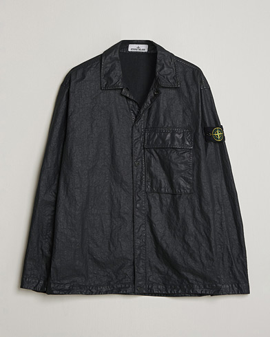 Stone Island Garment Dyed Nylon Zip Overshirt Black – Schwarz