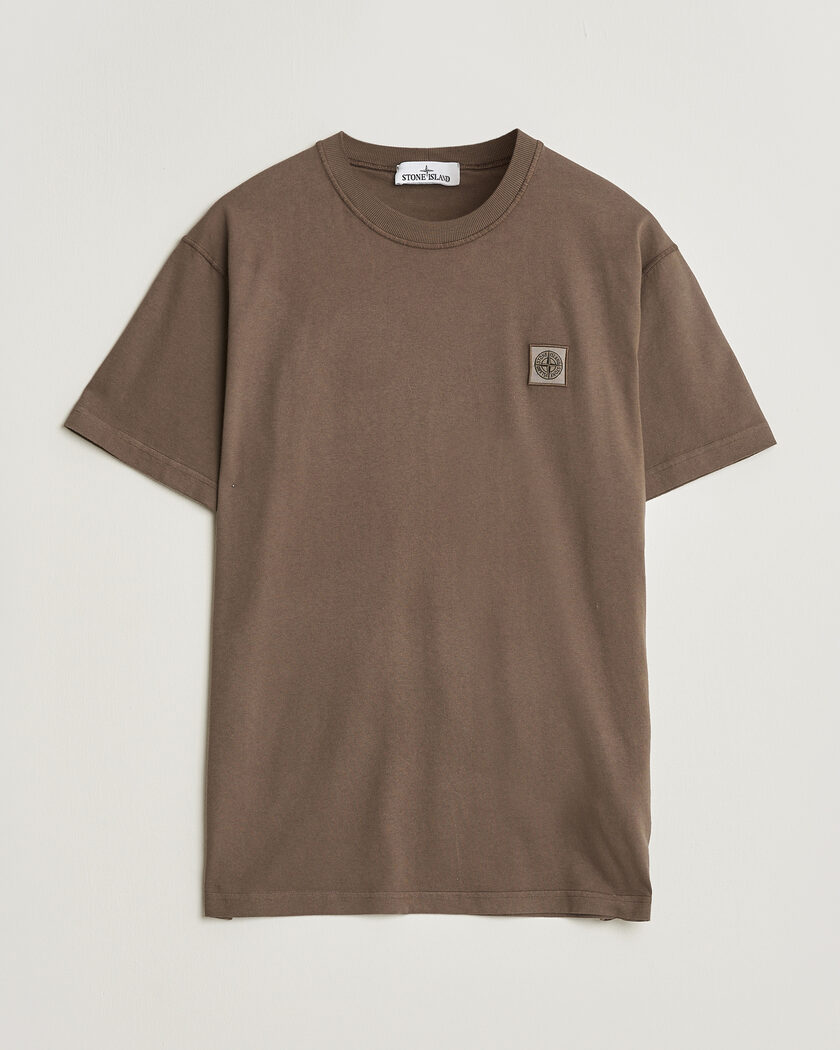 Stone Island Organic Cotton Fissato Effect T-Shirt Umber – Braun