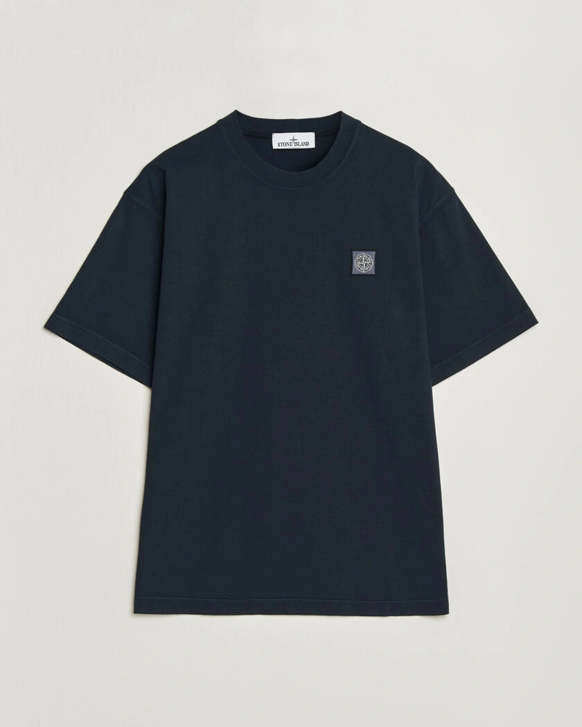 Stone Island Combed Organic Cotton T-Shirt Navy – Blau