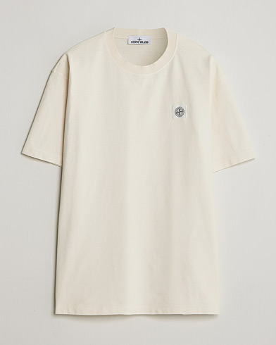 Stone Island Combed Organic Cotton T-Shirt Ivory – Beige