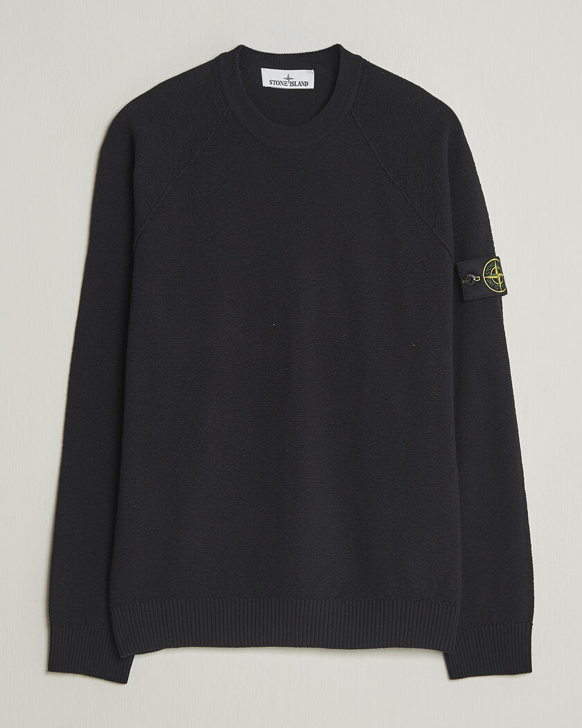Stone Island Raw Hand Organic Cotton Crewneck Navy – Blau