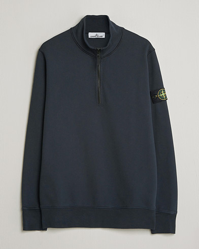 Stone Island Garment Dyed Fleece Half Zip Navy – Blau