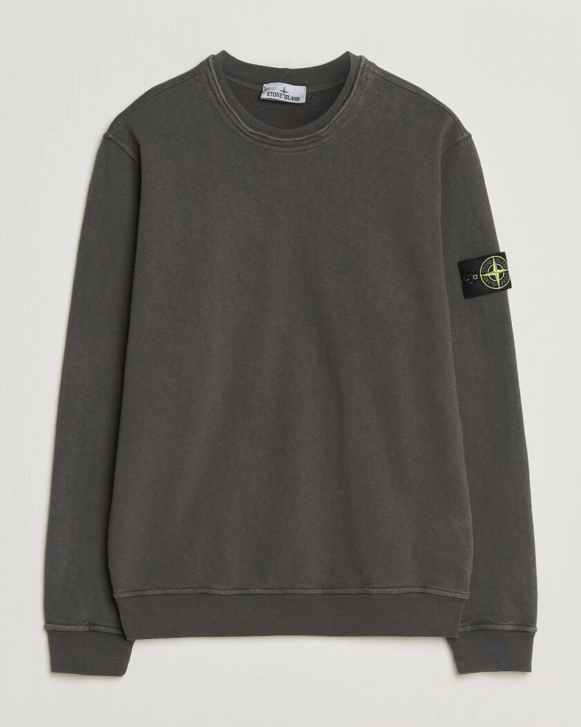 Stone Island Old Dyed Cotton Sweatshirt Charcoal – Grau