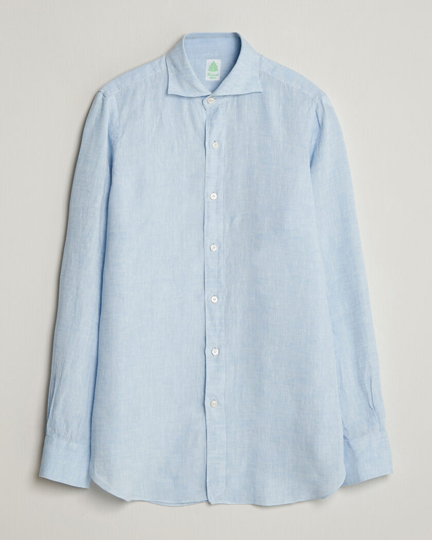 Finamore Napoli Gaeta Linen Shirt Light Blue – Blau