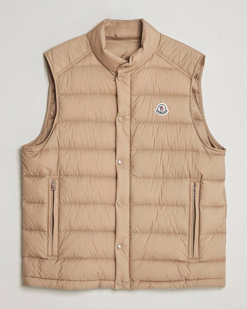 Moncler Barthe Down Vest Tan – Beige