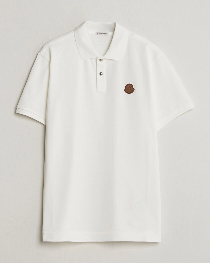 Moncler Luxury Logo Polo Off White – Weiß