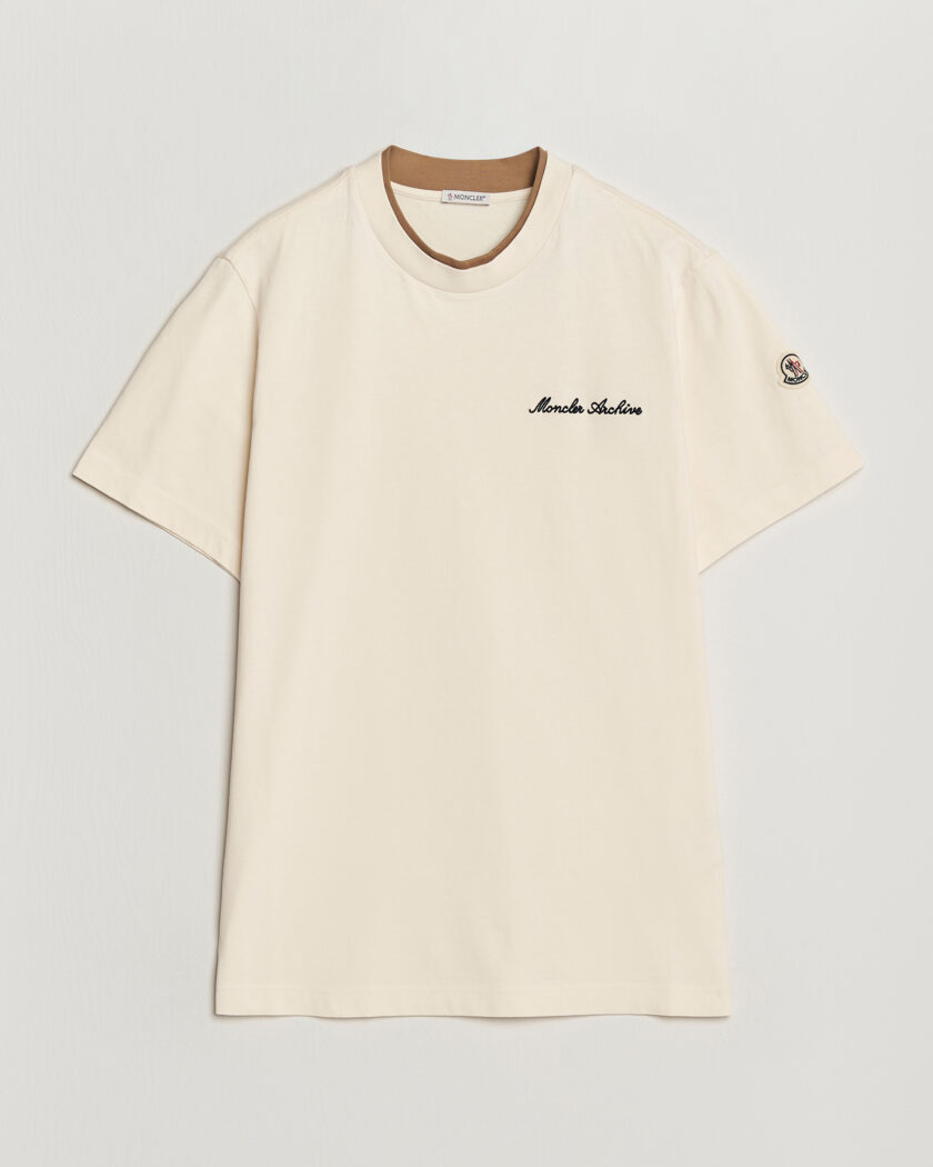 Jil Sander Round Collar Logo T-Shirt White bei Care of Carl
