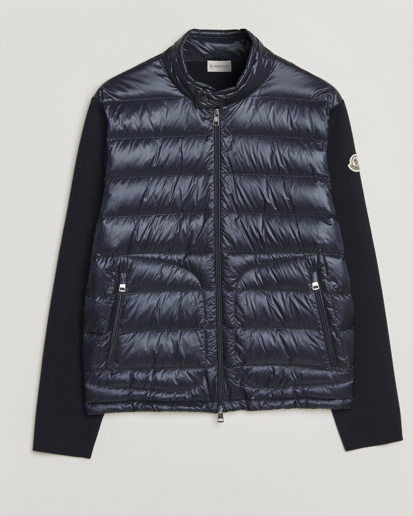 Moncler Hybrid Laque Zip Cardigan Navy – Blau